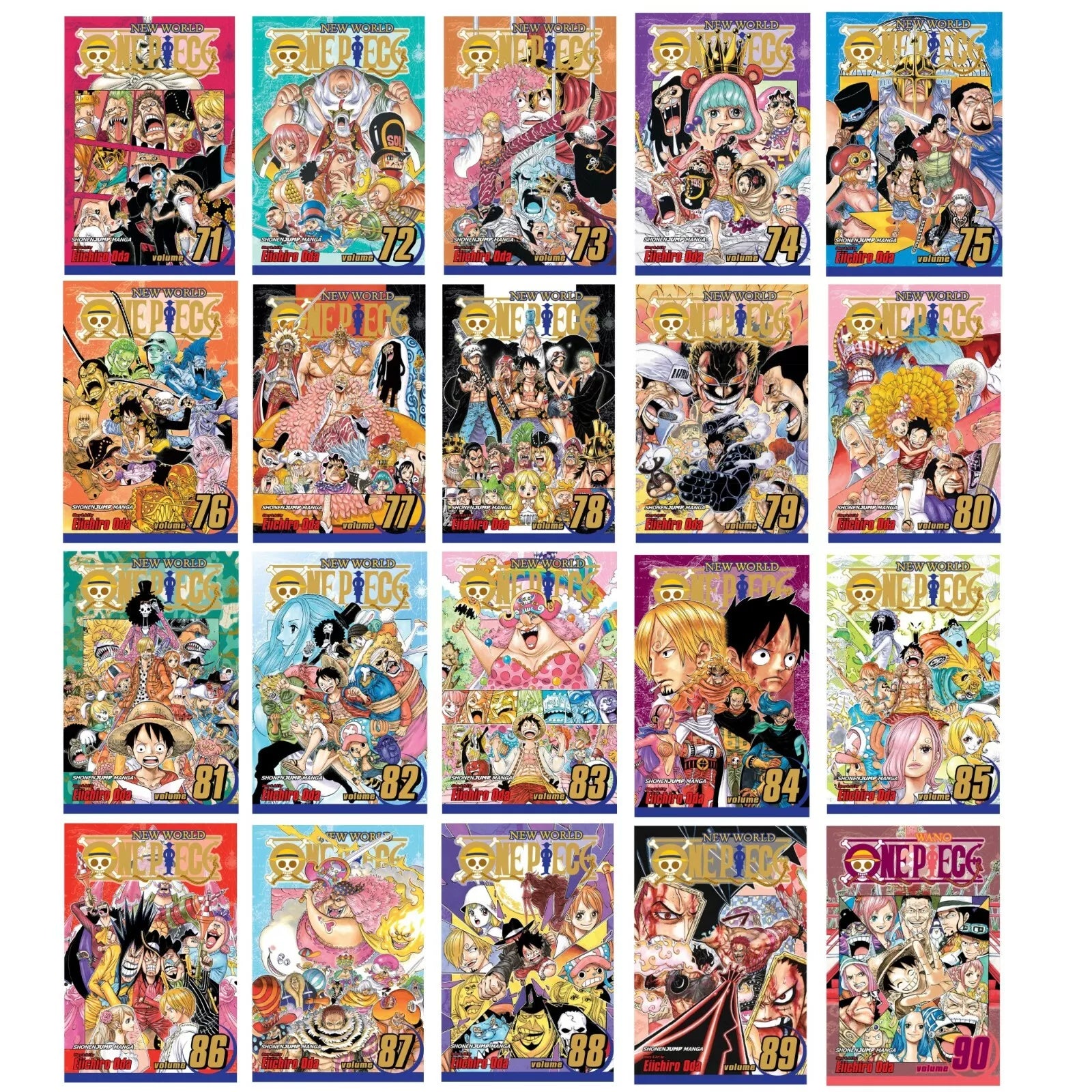 One Piece Manga Set Volumes 71 90 Dressrosa To Whole Cake Island Saga Individual Books Unboxed ?? Freebie A Free Manga Wall Poster - NYBooksHub