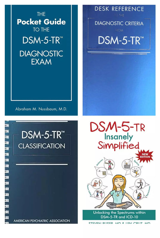 DSM-5-TR Hardcover Desk Reference Paperback Combo Pack APA Diagnostic Manual Set