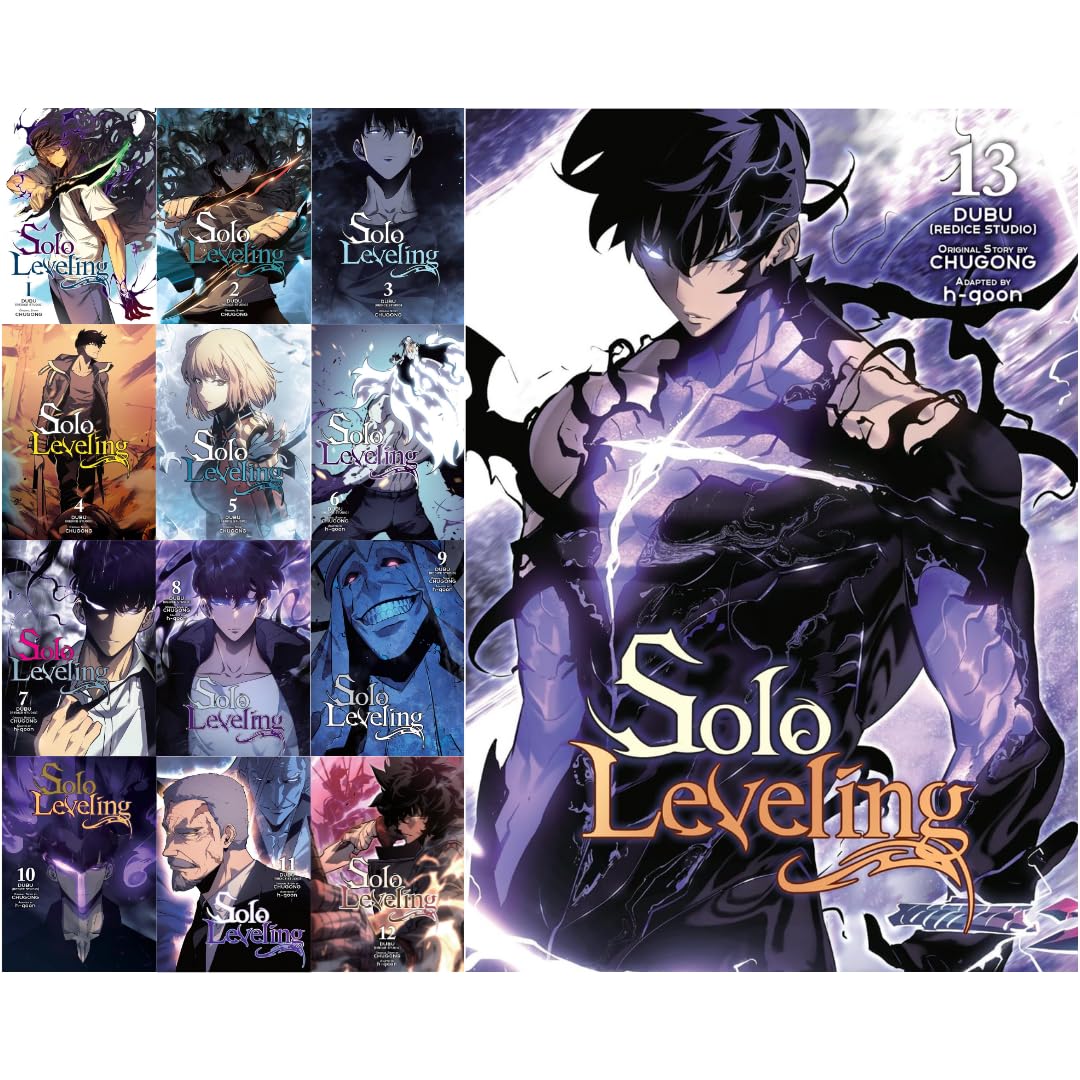 Solo Leveling Volumes 1-13 | Complete Manga Series Set by Chugong | 13 Book Collection FULL COLOR - NYBooksHub