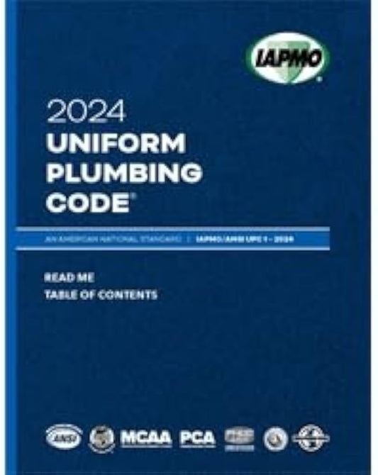 2024 Uniform Plumbing Code Soft Cover w/Tabs IAPMO/ANSI UPC 1 ISBN: 9781944366919 - NYBooksHub