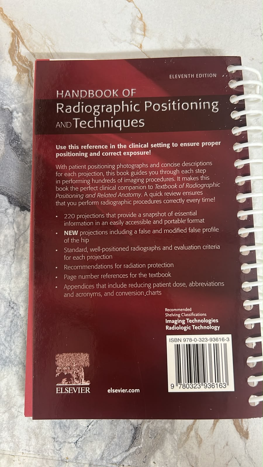 Handbook of Radiographic Positioning and Techniques (11th Edition) by John P. Lampignano & Leslie E. Kendrick – Spiral Bound (ISBN: 9780323936163) NYBOOKSHUB