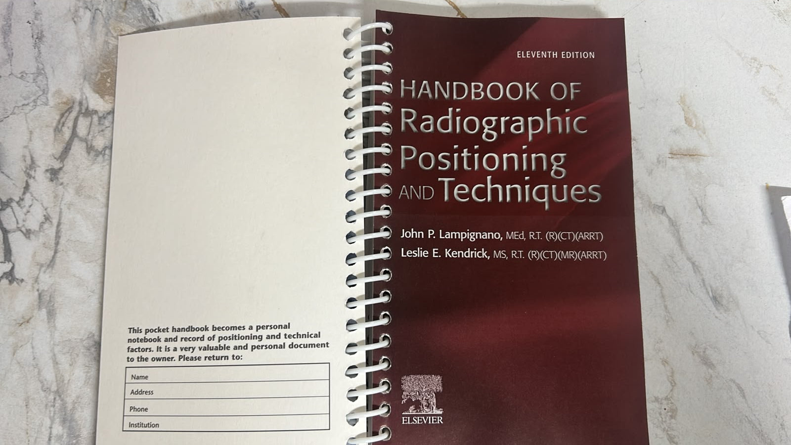 Handbook of Radiographic Positioning and Techniques (11th Edition) by John P. Lampignano & Leslie E. Kendrick – Spiral Bound (ISBN: 9780323936163) NYBOOKSHUB