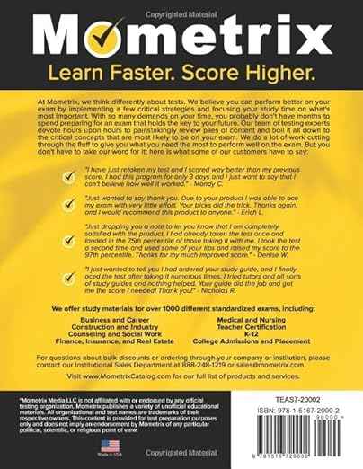 TEAS 7 Study Guide – ATI Secrets Mometrix 6 Practice Tests |9781516720002|