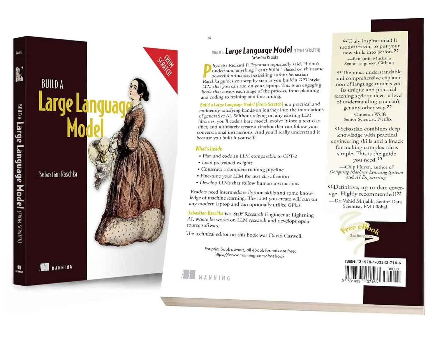 Build a Large Language Model (From Scratch) Paperback |9781633437166|