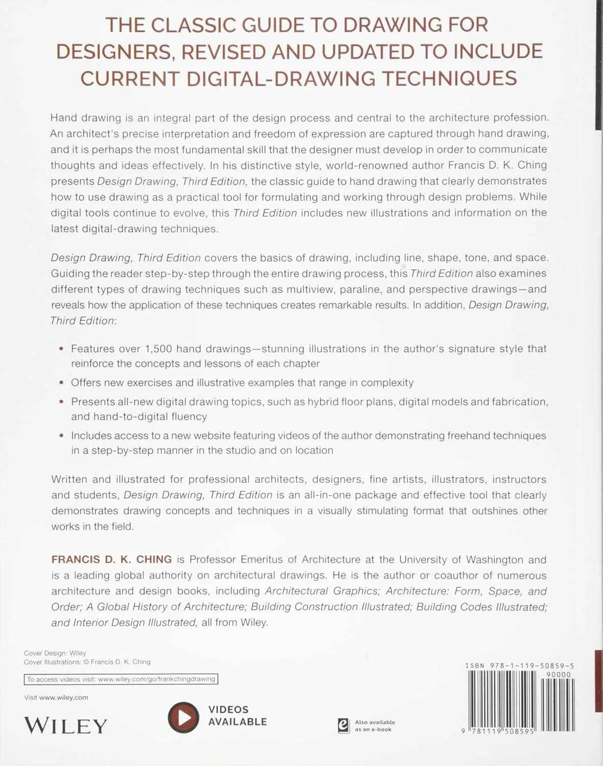 Design Drawing (3rd Edition) – Francis D. K. Ching & Steven P. Juroszek | 9781119508595 | Paperback
