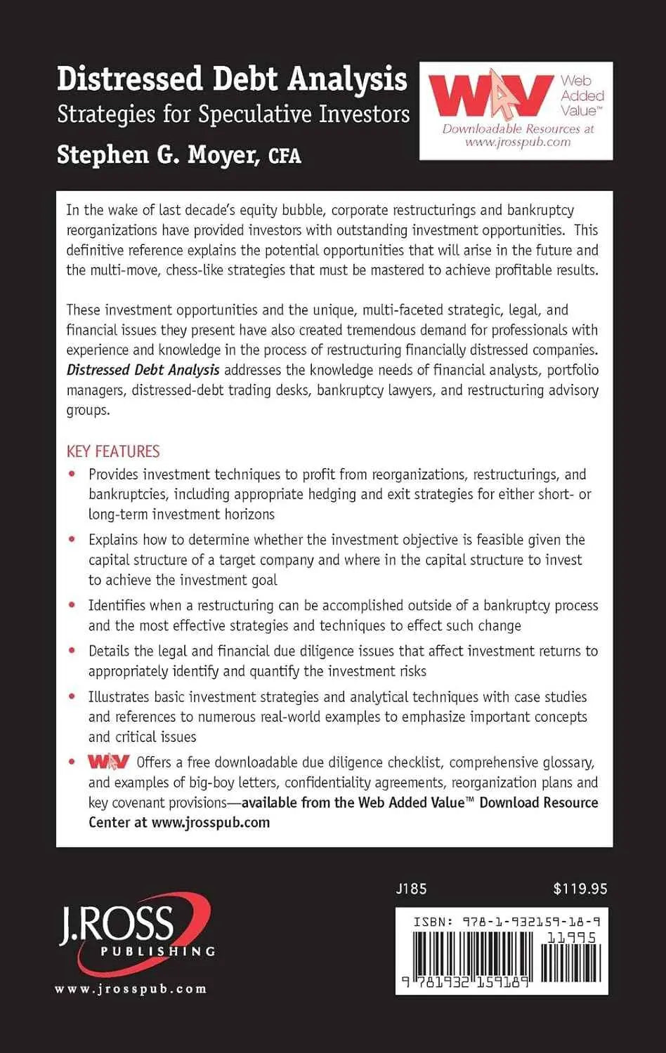 Distressed Debt Analysis – Stephen G. Moyer (Hardcover)