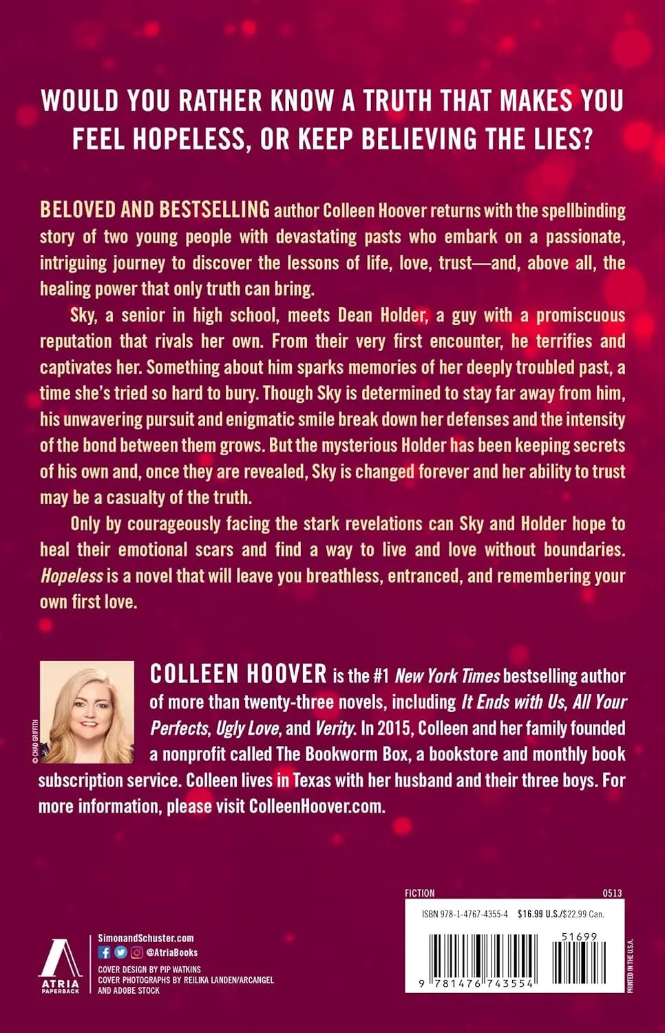 Sky and Holder's story in Hopeless by Colleen Hoover