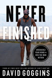Never Finished by David Goggins hardcover book cover at Nybookshub