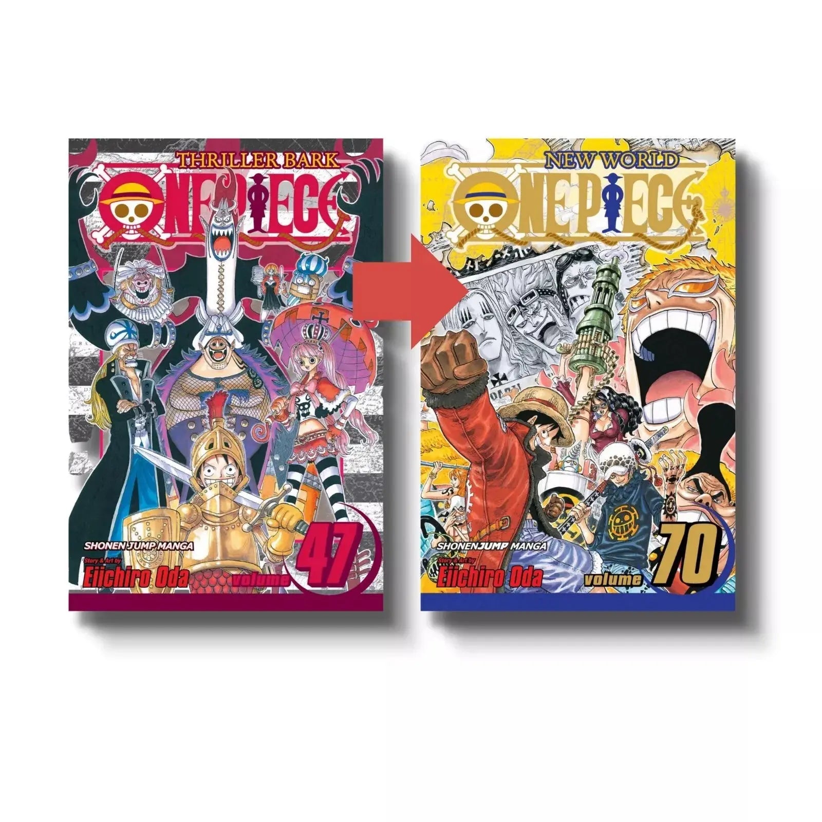 One Piece Manga Set Volumes 47 70 Thriller Bark To Punk Hazard Saga Individual Books Unboxed Freebie A Free Manga Wall Poster - NYBooksHub
