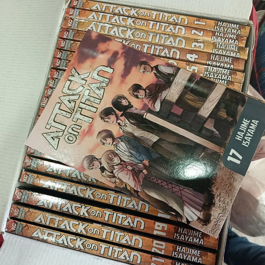 Attack On Titan Manga Box Set (Volume 1-21) 💥 With Bonus Manga Wall Framed Poster! - NYBooksHub