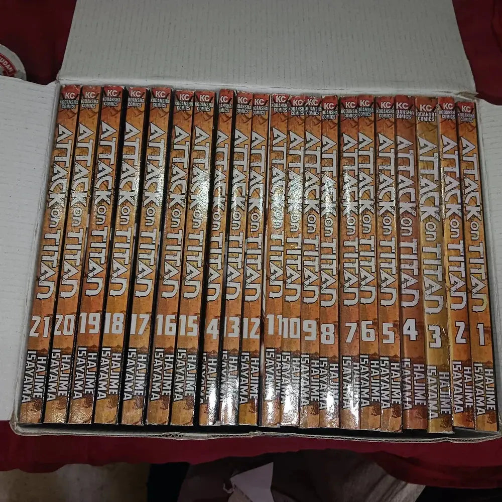 Attack On Titan Manga Box Set Volume 1 21 ?? With Bonus Manga Wall Framed Poster - NYBooksHub