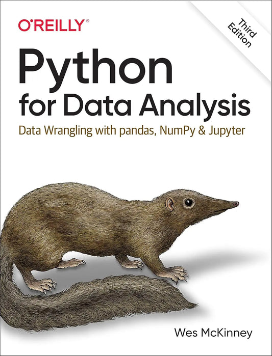 Python for Data Analysis 3rd Edition by Wes McKinney book cover at Nybookshub