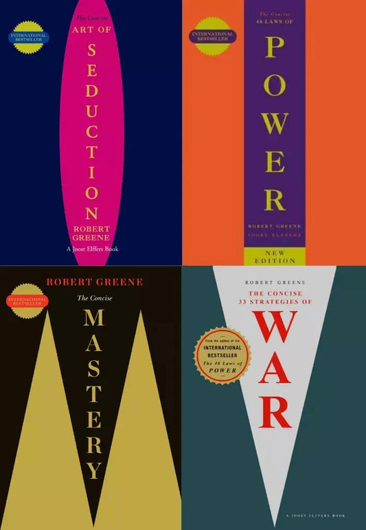 Robert Greene 4 Book Set Concise Edition featuring Power and Mastery at Nybookshub