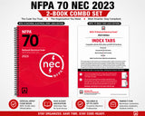 Spiral NFPA 70 NEC 2023 Code Book + 2023 Index Tabs Official Combo Set NEC