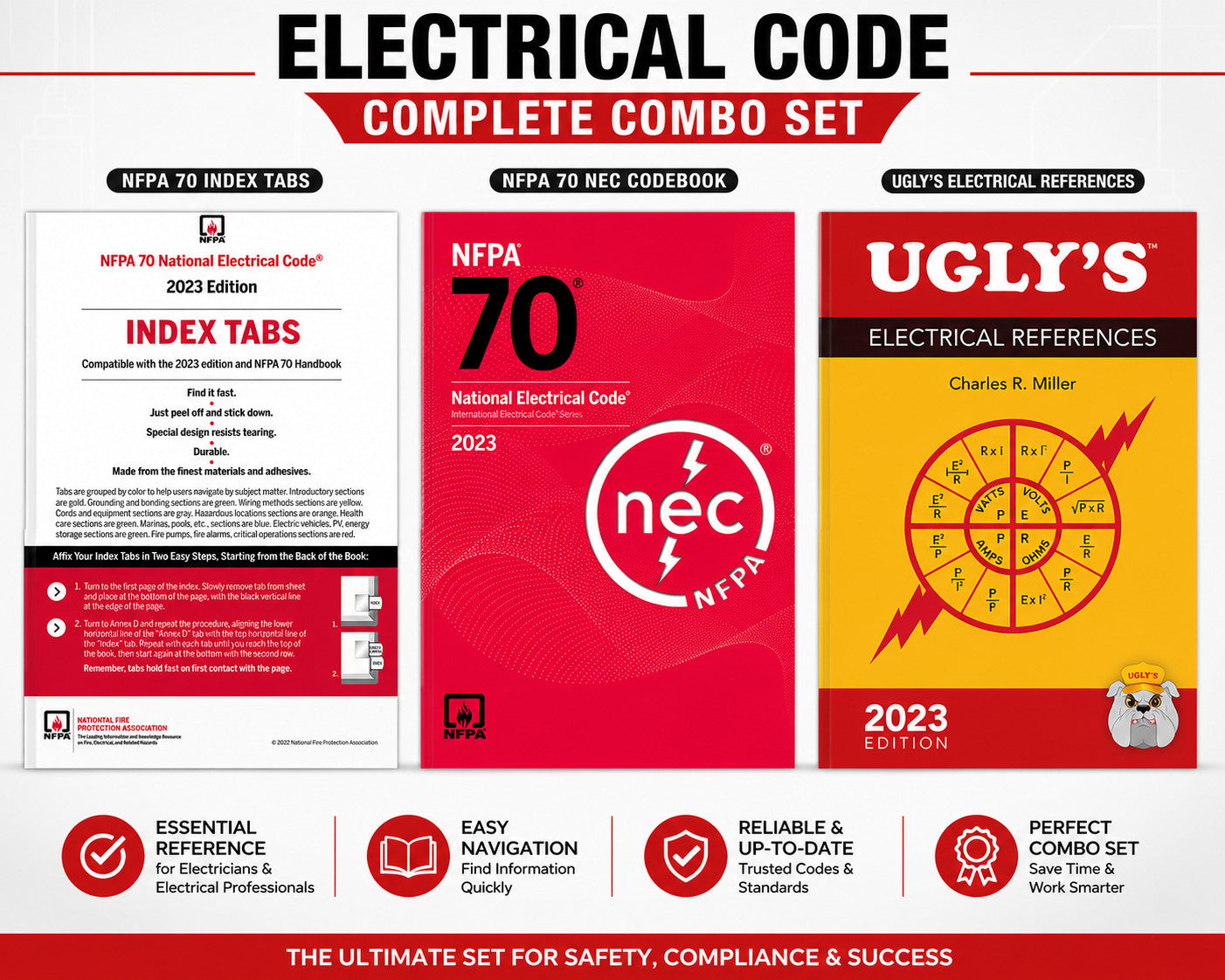 NFPA NEC 70 National Electrical Code 2023 Edition with Index Tab & Ugly NFPA