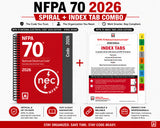 NFPA 70 NEC 2026 Spiral Code Book + 2026 Index Tabs Official Combo Set NFPA
