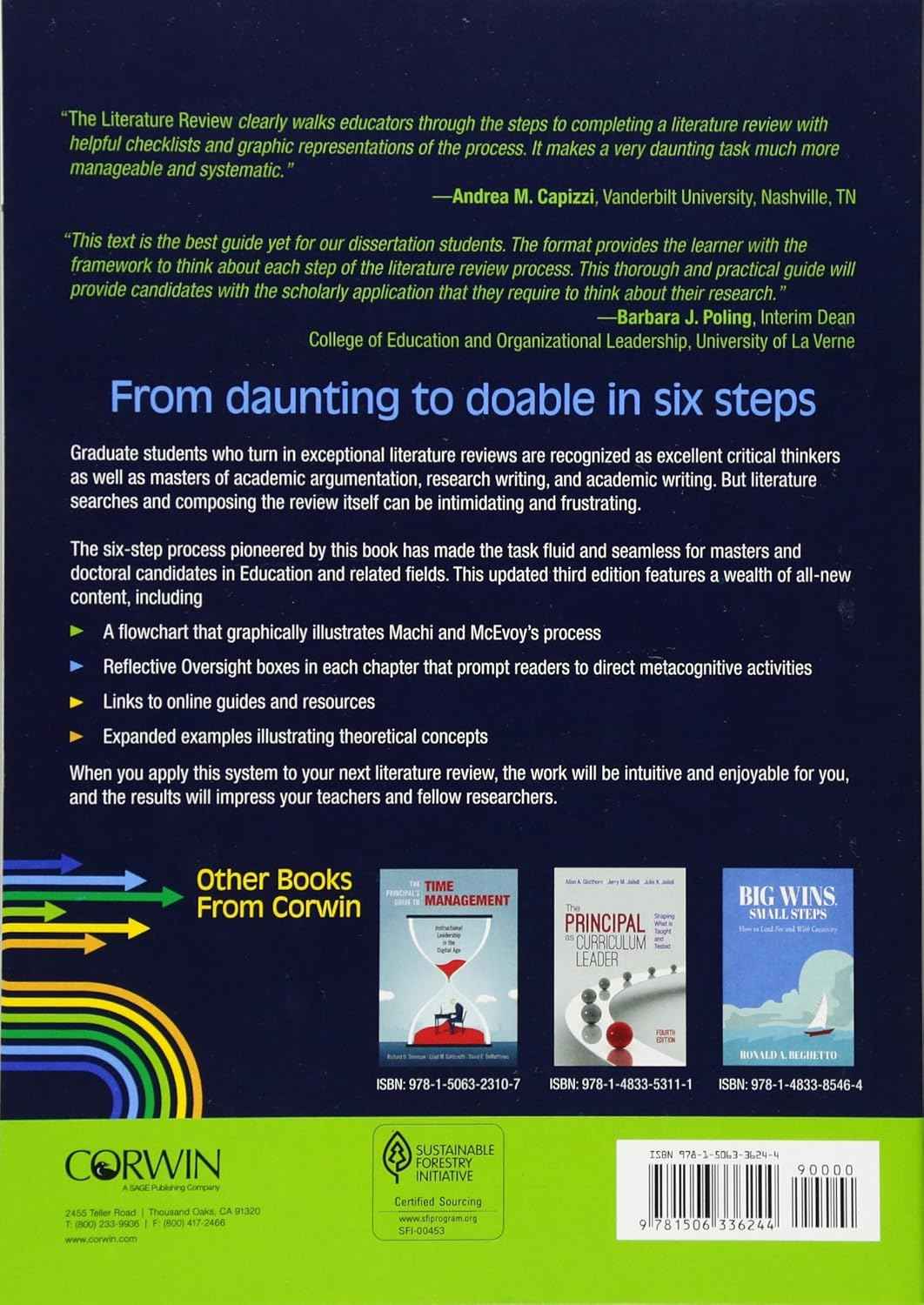 The Literature Review: Six Steps to Success (3rd Edition) – Lawrence A. Machi & Brenda T. McEvoy | 9781506336244
