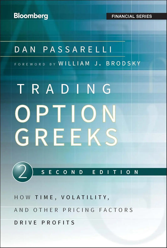 Trading Options Greeks by Dan Passarelli book cover at Nybookshub
