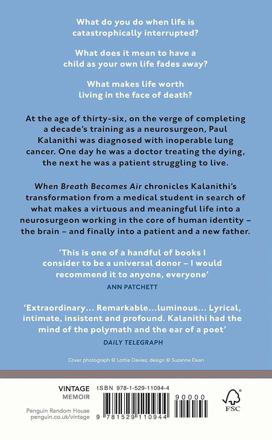 When Breath Becomes Air – Paul Kalanithi | The Multi-Million Copy Bestseller | Paperback | 9781529110944